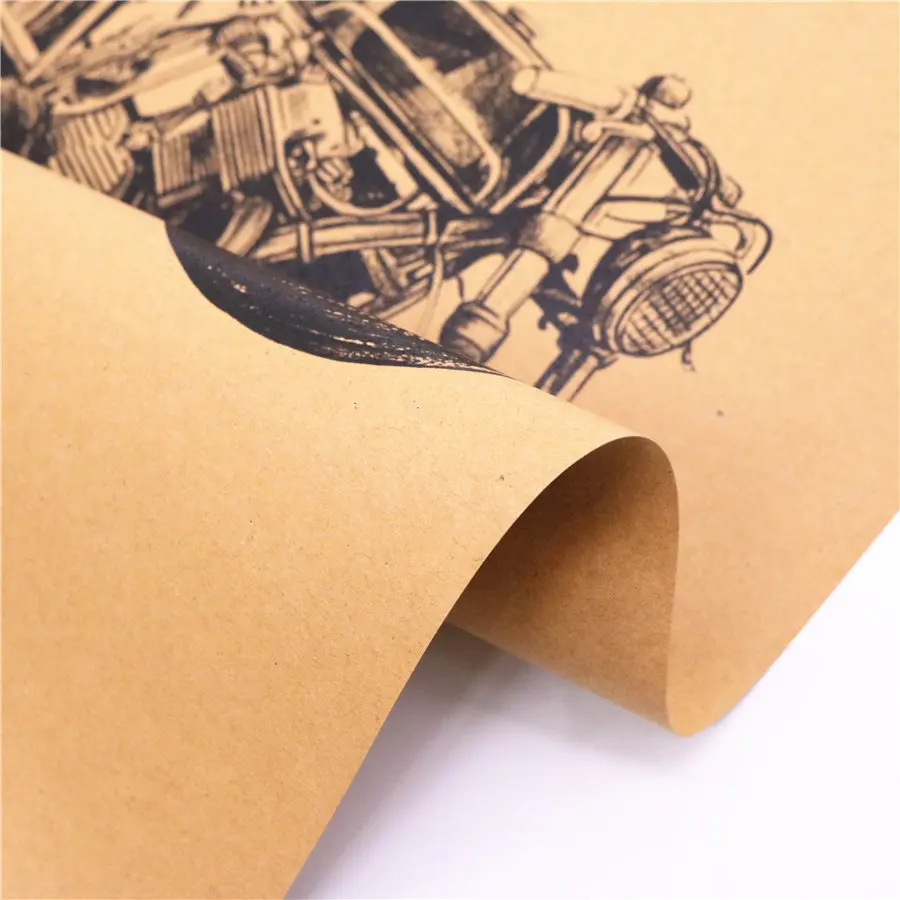 Винтажный постер из крафт бумаги 45 5x31 5 см|kraft paper poster|wall stickerpaper poster |