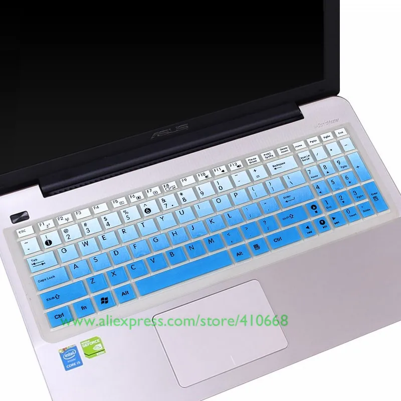 Силиконовый чехол для клавиатуры ноутбука Asus X550J X550V X580 C520U N550 N551JM/JW FX50J K A550J A55V ZX50 15