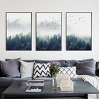Скандинавская декорация, лесной пейзаж, настенный художественный плакат на холсте и печать, Картина на холсте, декоративная картина для гостиной, домашний декор