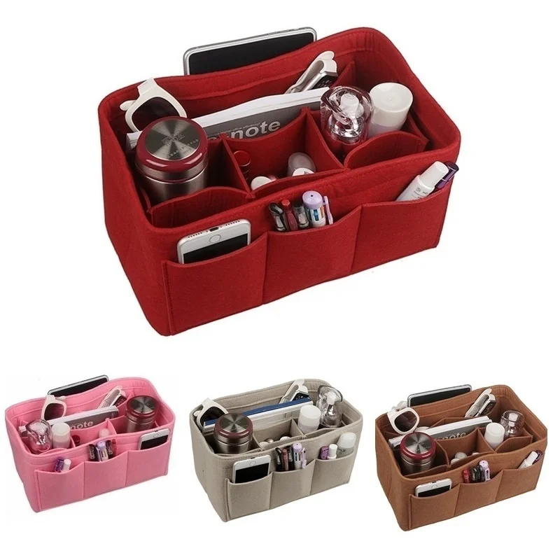Большая фетровая косметичка для женщин дорожный органайзер косметики чехол