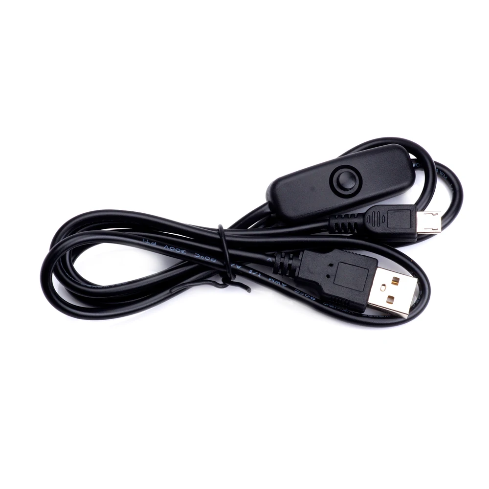 1 м/1,5 м Raspberry Pi 3B кабель питания с кнопкой включения/выключения Micro usb кабель для зарядки Raspberry Pi Zero W Raspberry Pi 2
