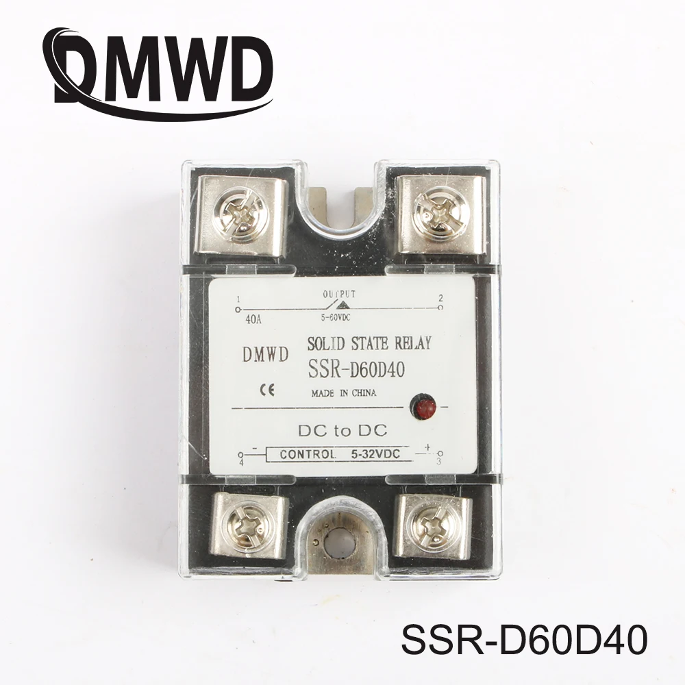 SSR 40DD твердотельное реле с индикатором DC 5 32v к 60v однофазный 40A D60D40|Реле| |