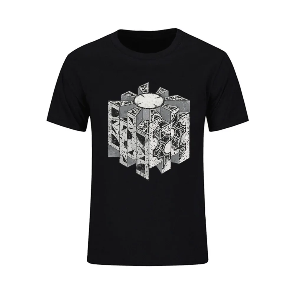 Мужская футболка XS-3XL Geek 100% хлопок короткий рукав футболки мужские скидки Hellraiser