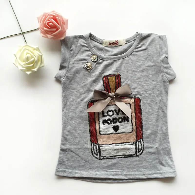 Девушка Лето 2017 г. Топ Без Рукавов флакон духов печати юбка с высокой талией