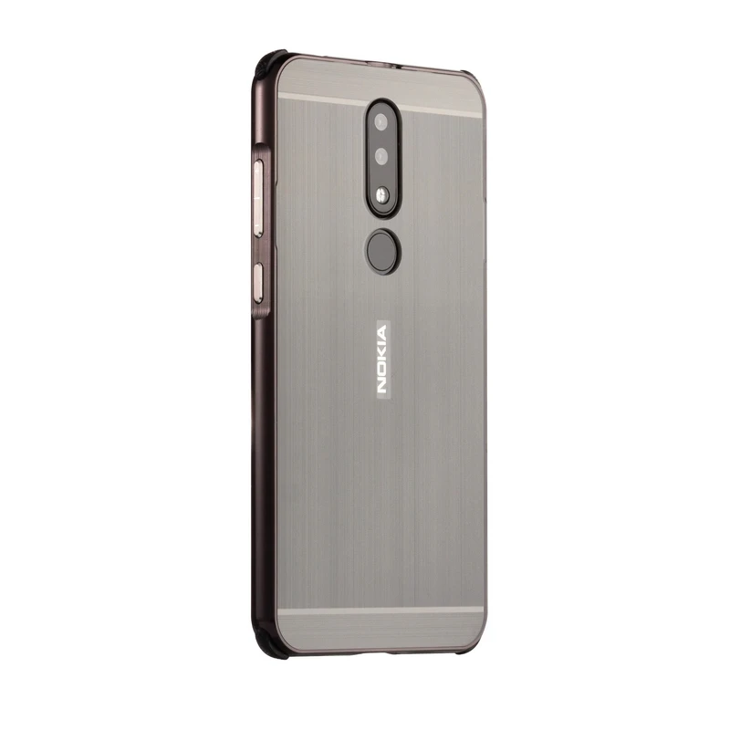 black Роскошный металлический каркас бампер чехол для Nokia X5 X6 матовая акриловая жесткая задняя крышка из ПК для Coque Nokia 5,1 6,1 Plus чехол Coque X6 X5 - Цвет: black