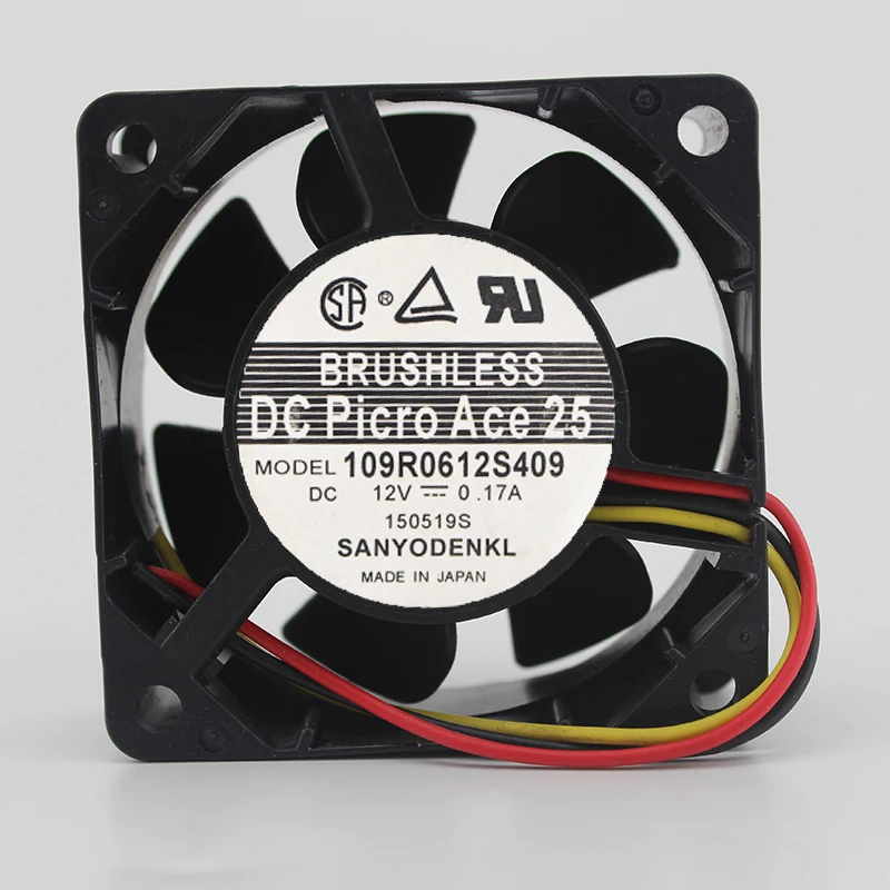 Вентилятор охлаждения для корпуса 60 мм 12 В 0.17A 109R0612S409 6 см см|cooling fan|6cm fan12v fan 60mm |