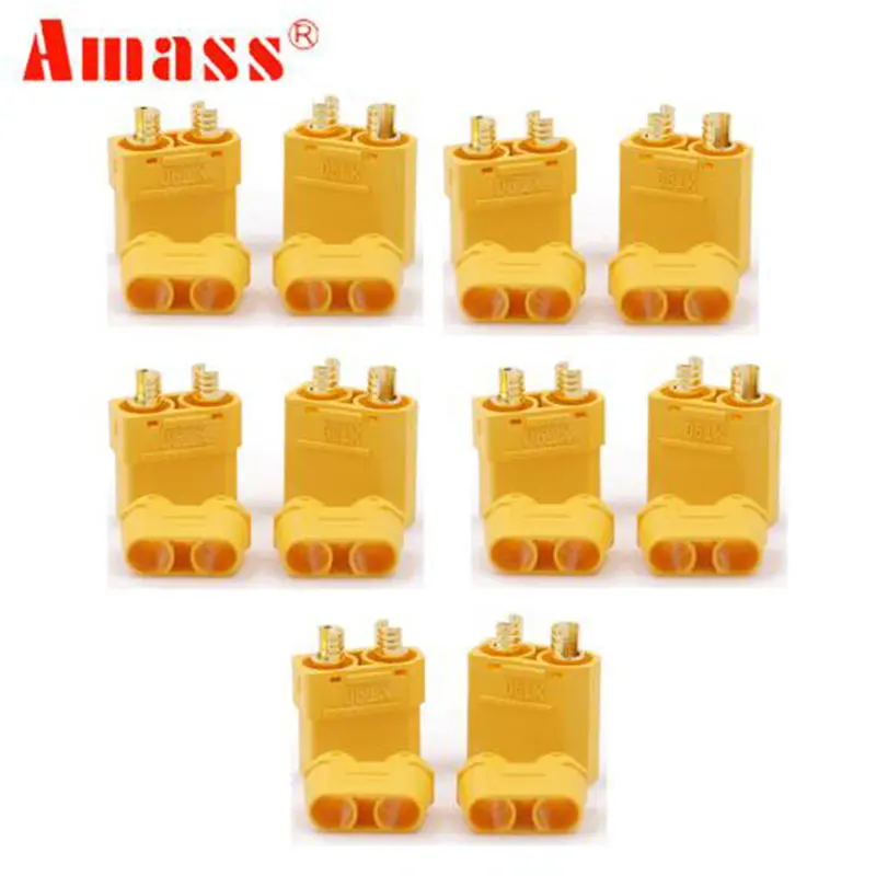 

5 пар Amass Female Male XT90 банан Blulet соединитель для RC модели батареи ESC зарядный провод