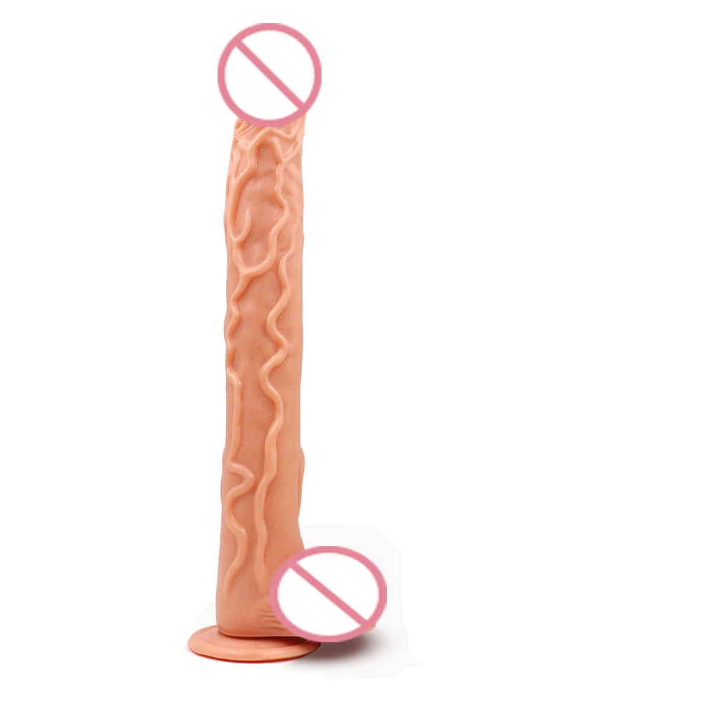 Черное дилдо DLX большого размера 42*5 см прочная присоска реалистичный большой