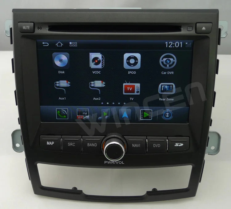 1080 p HD чистая автомобильный dvd плеер на основе Android для Ssangyong Korando A8 chip1G Процессор 512