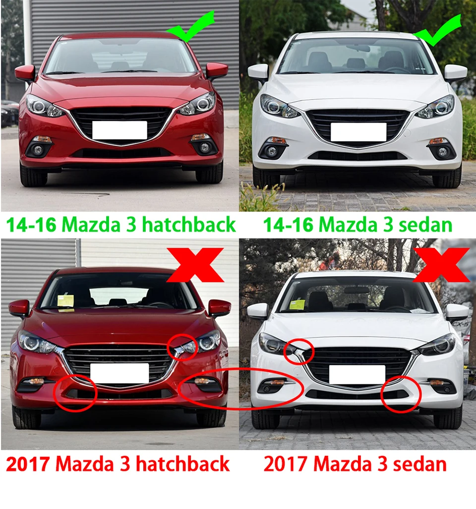 Передний бампер из углеродного волокна спойлер для Mazda 3 Axela Sedan Hatchback 4 Door 14-16 for G GS GX