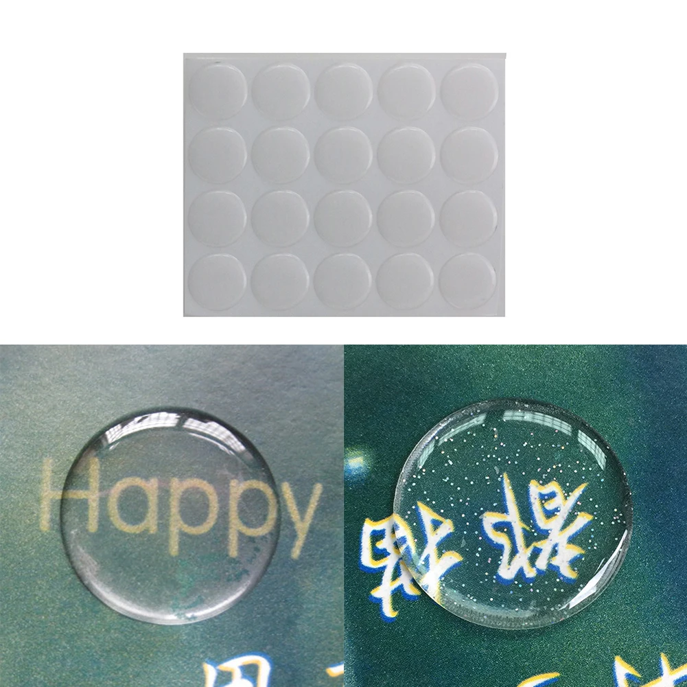 ПВХ 3D Прозрачные круги крафт точки Смола Круглый эпоксидный патч-наклейки
