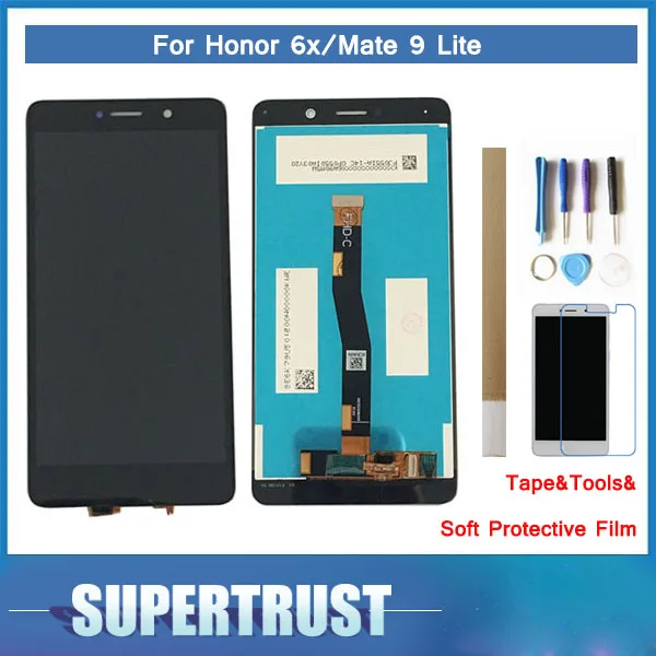 1 шт./лот 5 дюйма для Huawei GR5 2017 Honor 6X Mate 9 lite ЖК дисплей + сенсорный экран дигитайзер в