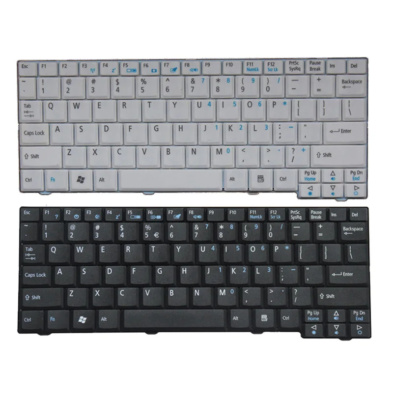 US клавиатура для ноутбука acer Aspire One ZG5 D150 D210 D250 A110 A150 A150L ZA8 ZG8 KAV60 Emachines EM250 черная клавиатура