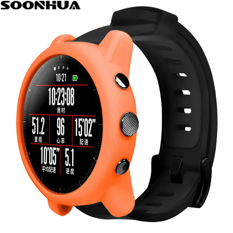 Премиум силиконовый защитный чехол для Huami Amazfit Stratos 2/2S полный каркас мягкий чехол Защитная крышка умные часы аксессуары