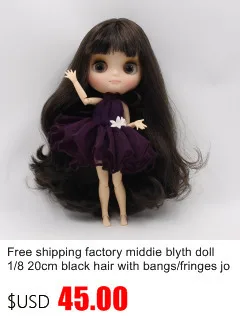 Фабрика blyth кукла bjd розовый цвет смесь золотые красочные длинные машинки для волос blyth кукла(30 см) кукла среднего размера(20 см) Мини-кукла(10 см