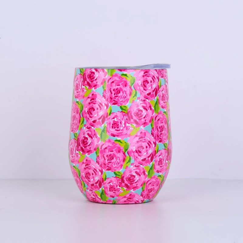 12 унций монограмма соломы из нержавеющей стали Вдохновленный на заказ винный