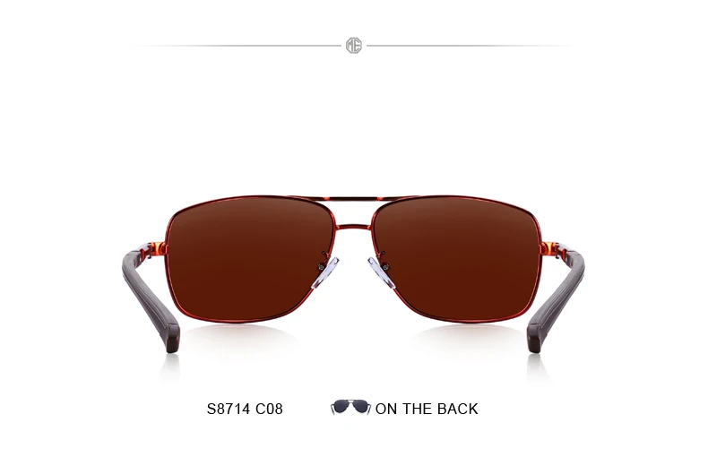 MERRYS дизайнерские мужские классические HD поляризованные солнцезащитные очки для вождения, авиационные алюминиевые мужские солнцезащитные очки с защитой от уф400 лучей S8714