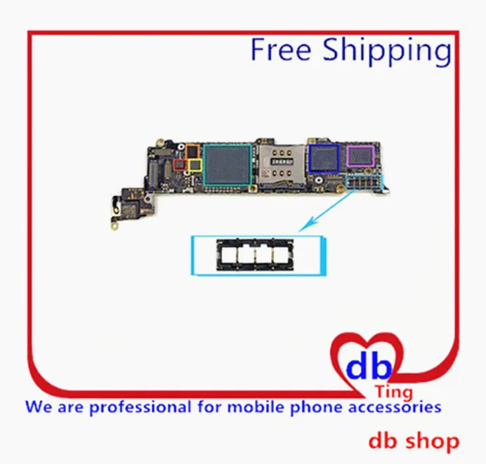 Для iPhone 5 5G 5s 5SE SE 5GS 5C FPC-коннектор аккумулятора разъем клип на материнской плате |
