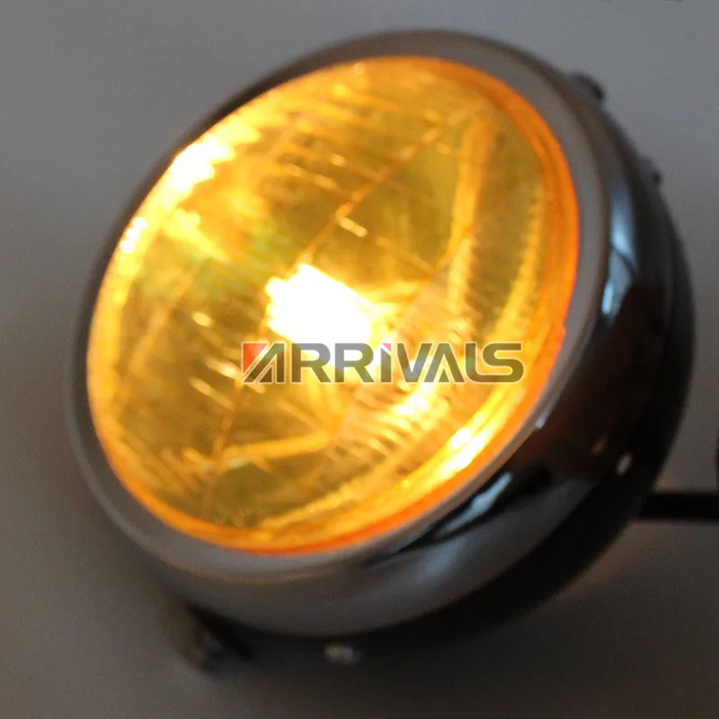 Motorcycle Retro Metal Front Headlight Lamp Kit Fits For CG125 GN125 Harley Cafe Racer Honda |
