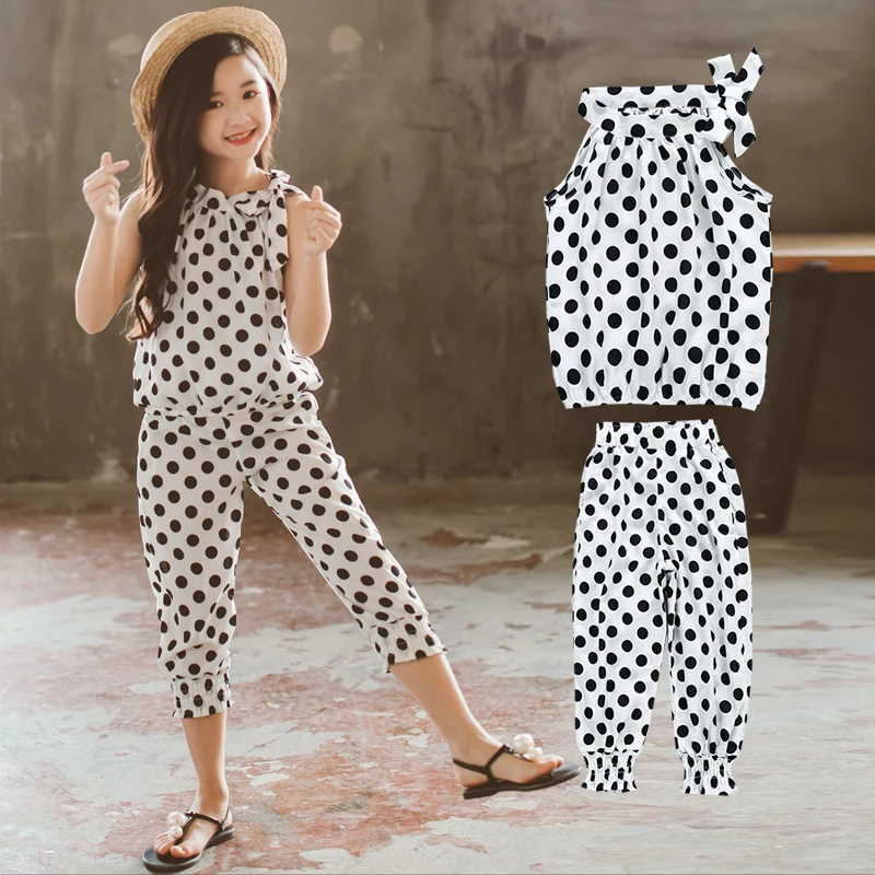 2 шт./комплект детский хлопковый комплект одежды для девочек 5 14