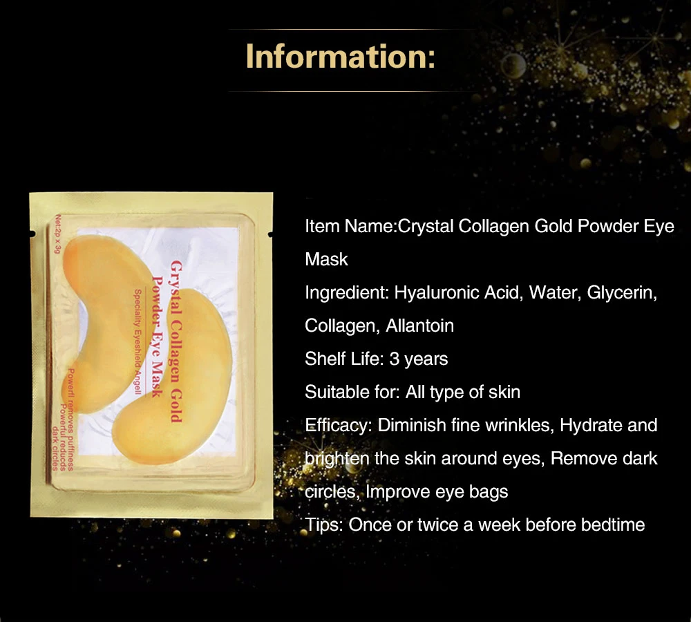 AMEIZII Золотая кристаллическая коллагеновая маска для глаз патчи ухода за лицом