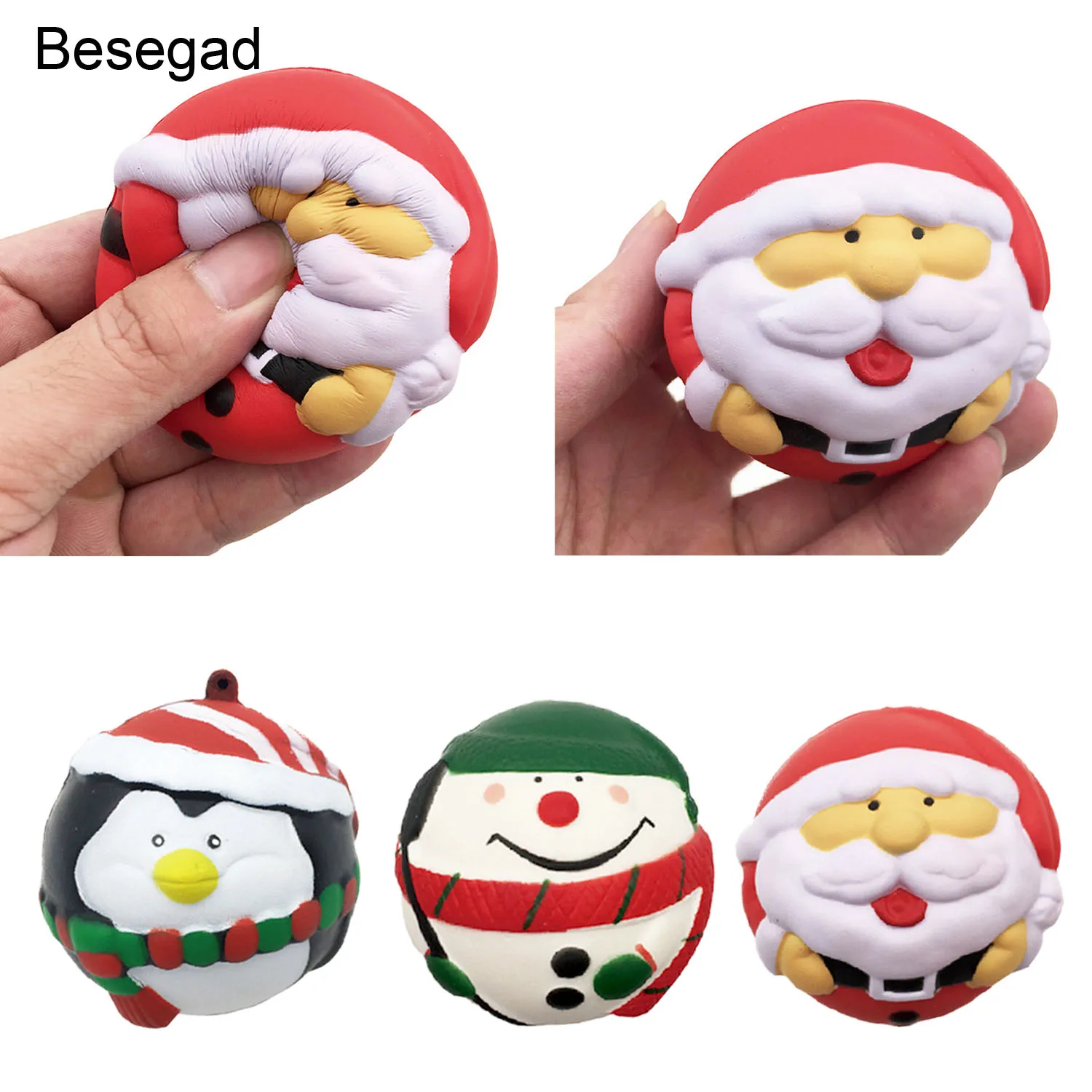 Besegad Kawaii Рождественский Клаус Снеговик Пингвин мягкие игрушки для детей взрослых