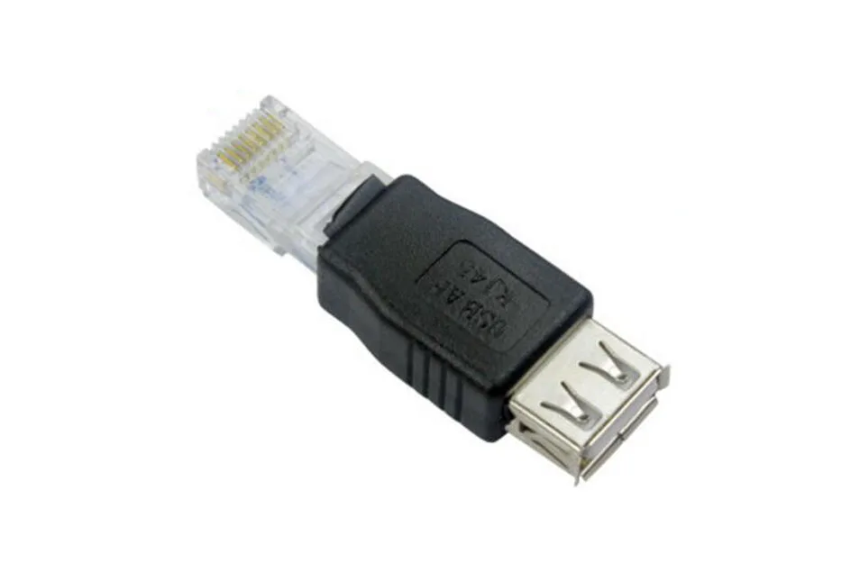 Network Interface RJ45 to USB female adapter network cable crystal connector | Электроника