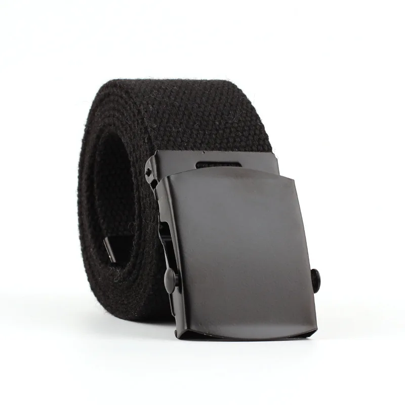 Бла брезентовый ремень для женщин и девушек с гладкой пряжкой Повседневный Пояс на талию тактический пояс для джинсов студентов Регулируемый мужской унисекс 130 см Z20