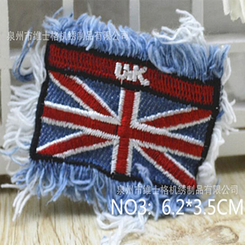 1 шт. Прошитые наклейки из джинсовой ткани в уличном стиле Персонализированный