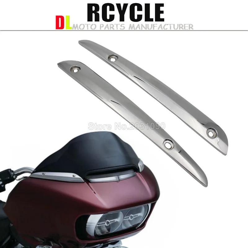 Хромированная Боковая Отделка ветрового стекла для Harley Road Glide flнастоящей FLTRX