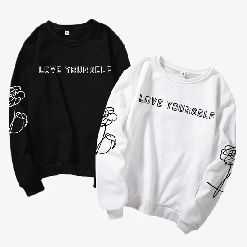 Кей поп Харадзюку стиль одежды Love yourself/говорят сами К майка хипстер instagram подарок