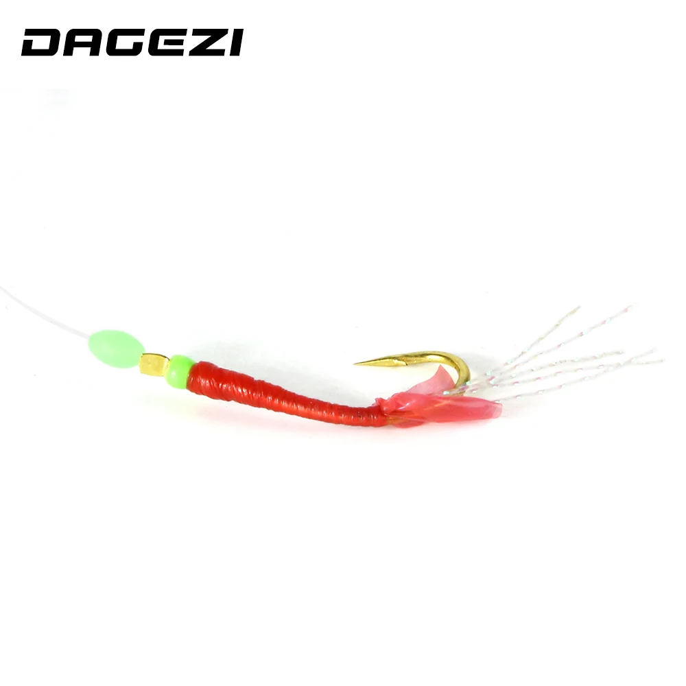 DAGEZI Новинка 6 шт./компл. светящаяся резиновая строка искусственная кожа крючок из