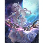 Алмазная 5D картина сделай сам, Девушка из аниме игры, Настенная Наклейка в виде вышивки, полная выкладка, мозаика, украшение для дома