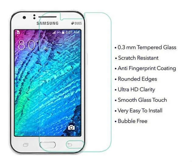 Стеклянная пленка 0 3 мм 9H для Samsung Galaxy J1 2016 защитная из закаленного стекла