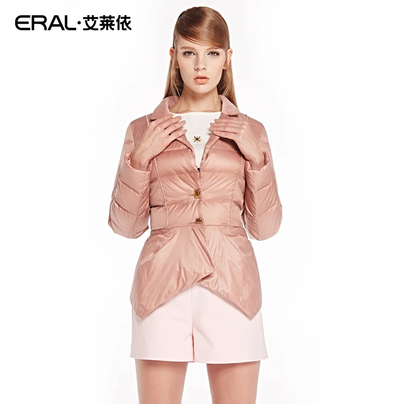 ERAL Зима Новое поступление Для женщин тонкий нерегулярные-мужской костюм пальто