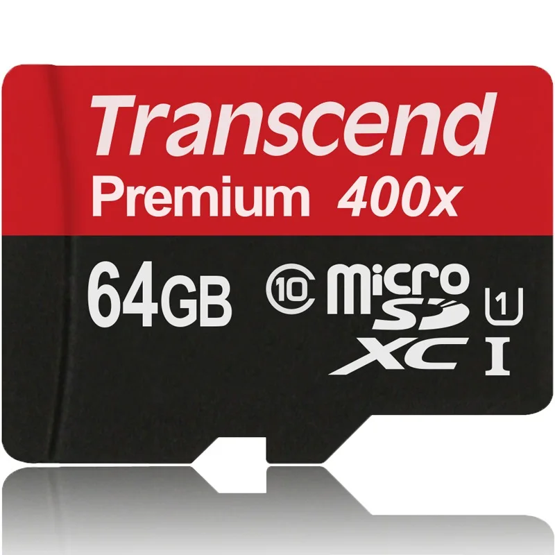 Бренд Оригинальной Настоящее Transcend 64 ГБ 32 16 MicroSD MicroSDXC Micro SD SDHC SDXC Карты 400X class 10 UHS-1 TF
