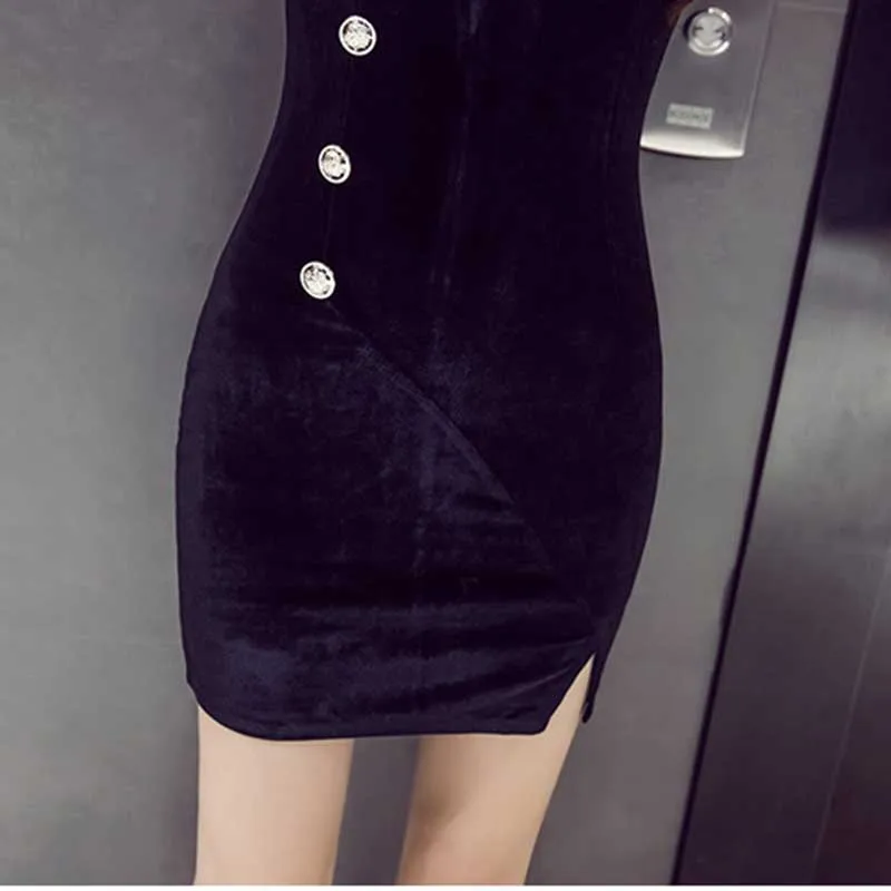 2017 Женщин Теплые Боты Dress Зима Тонкий Плюс Размер Платья О-Образным Вырезом С