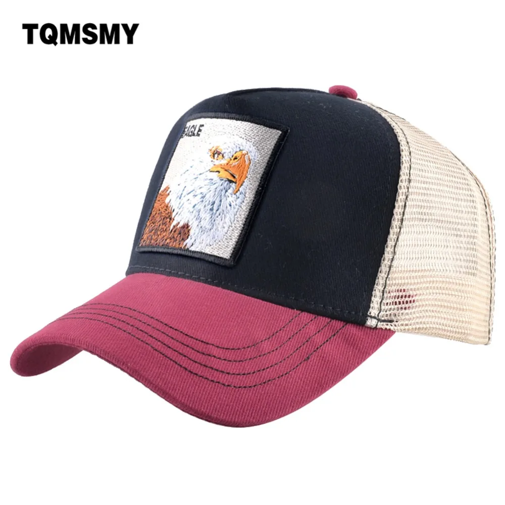 

TQMSMY Spring Summer Mesh Trucker Hat for Men Women Embroidery Eagle Cotton Trucker Hat Snapback Hats Baseball Caps Hats DHYT