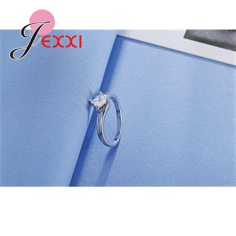 Женские кольца из стерлингового серебра 925 пробы с фианитами AAA + CZ модное кольцо