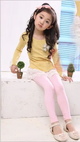 

Kids baby girls spring and summer 2020 Dongkuan wild cotton candy colored s girl pants kids