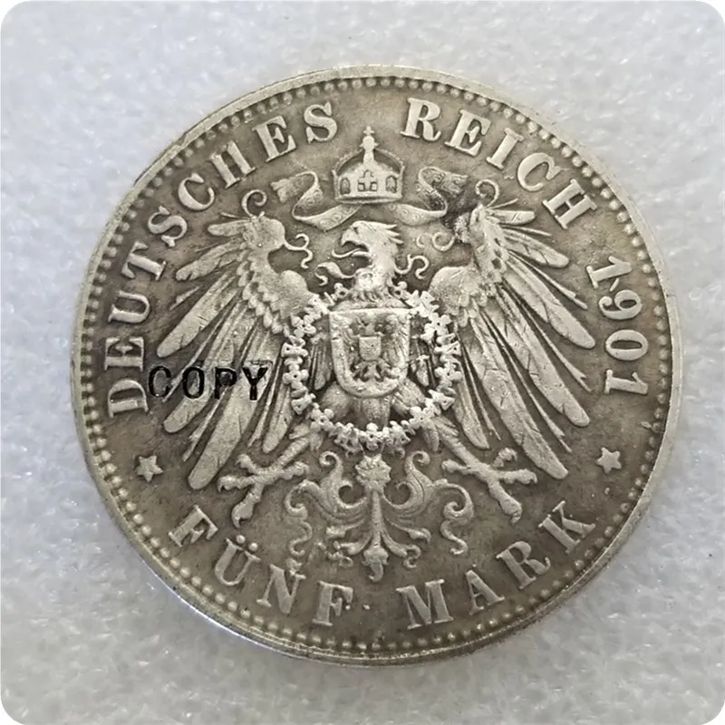 1901 Germany Coin COPY commemorative coins-replica coins medal collectibles | Дом и сад