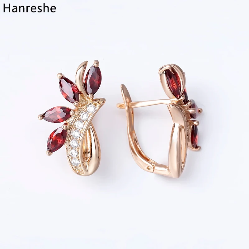 Fashion Inlay Red Horse Eye Natural Zircon Small Stud Earrings Women Rose Gold Christmas Gift Crystal Earings Jewelry | Украшения и