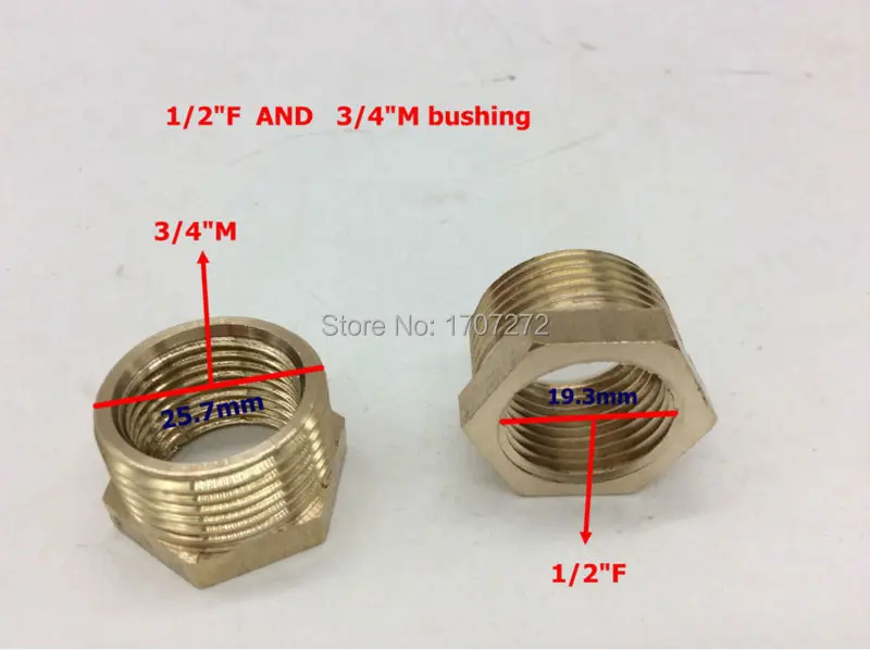 Бесплатная доставка латунная редукционная Шестигранная втулка 3/4 дюйма Мужская x