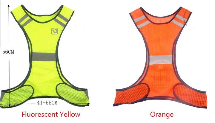Флуоресцентный желтый оранжевый светоотражающий жилет с высокой видимостью