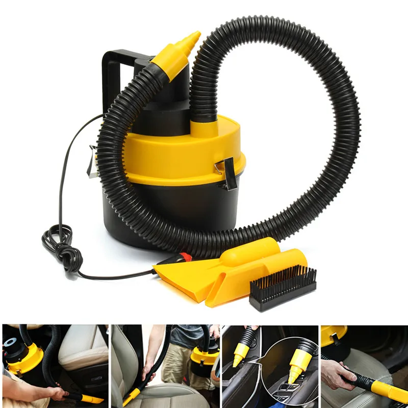 

12V 75W Portable Wet/Dry Mini Vac Vacuum High Power Cleaner Kit Inflator Turbo HandHeld Dust Collector Aspirator for Car Shop