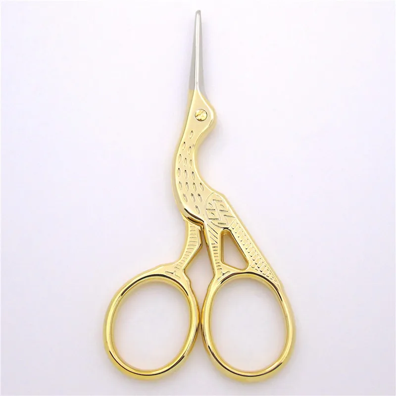1 PC Vintage Gold Crane Shape Stork Embroidery Sewing Tools Measures Retro Craft Shears CrossStitch Scissors P15 | Дом и сад