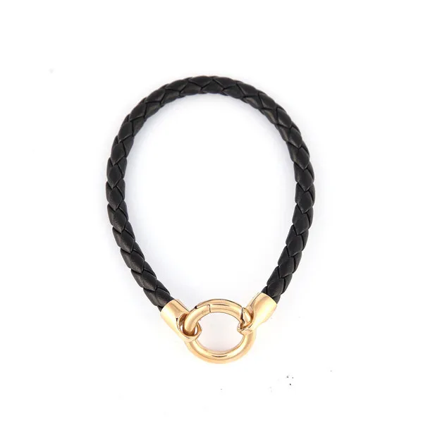 Vinnie дизайнерские ювелирные изделия 18 см Кожаный браслет с застежкой из