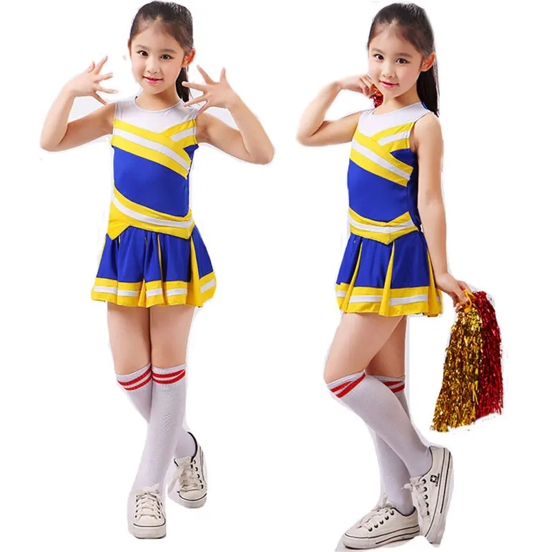 Студенческие соревнования девушки болельщики школьная форма болеть команда Униформа дети костюм для