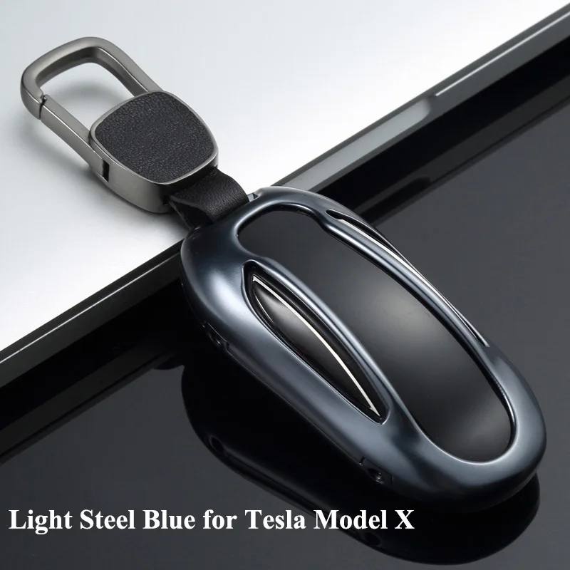 LightSteelBlue for X 1 шт. seeyule Ключи чехол с поясом Алюминий сплав Оболочки сумка для хранения протектор deluxe Стайлинг для Тесла модель s модель x - Название цвета: LightSteelBlue for X
