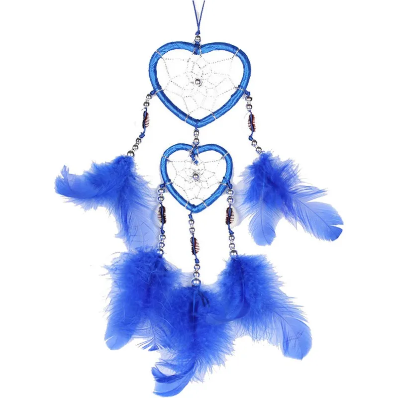 2020 New 6Color Handmade Colorful Dreamnet Wind Chimes Indian Style Feather Pendant Dream Net Hanging Gift Home Decor | Дом и сад
